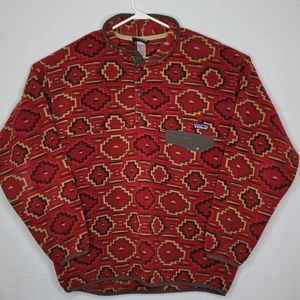 Patagonia Synchilla Aztec Print Fleece 1/4 Zip Pullover, XL, Great Contition